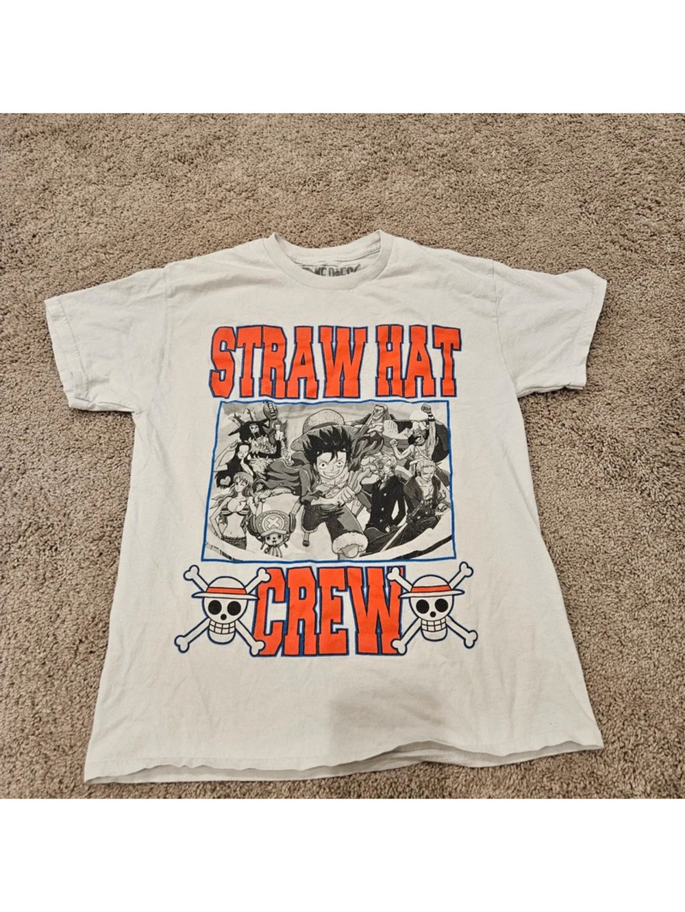 One Piece Straw Hat Crew Anime Graphic T-Shirt Men’s Medium Luffy Zoro Chopper